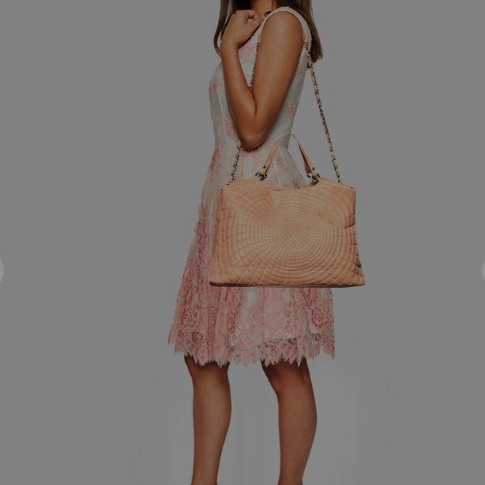 CHANEL -Spiral Sea Tote Quilted Iridescent Calfskin Bag! -AUTHENTIC! - Picture 13 of 16